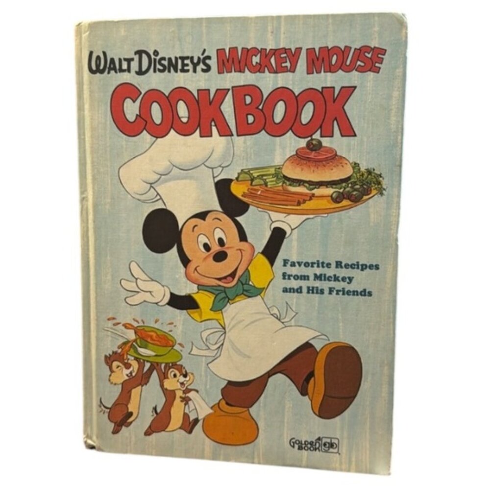 Walt Disney's Mickey Mouse 1975 Vintage Hardcover Children's Cookbook